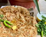 A picture of step 7 of Aloo walay Parathay.