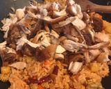 รูปขั้นตอนการทำที่ 4 ของ ข้าวผัดพริกแห้งไก่รวน