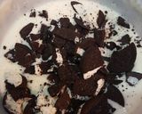 Foto langkah ke 2 dari resep #Dessert Pudding Oreo Coklat Keju (2 telur) 🇮🇩.