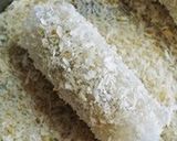 A picture of step 6 of Shio-koji Soboro Croquettes Wrapped in Rice Paper.