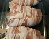 A picture of step 4 of Bacon Wrapped Cream Cheese Stuffed Chicken Breasts.