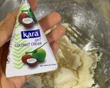 A picture of step 2 of Indonesian Fermented Cassava Cheese Cake (Bolu Tape Keju).