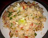 A picture of step 8 of Restaurant style fried rice.