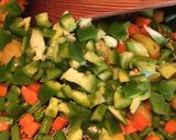 A picture of step 4 of Poha Veggie Roastie.