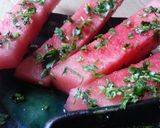 A picture of step 2 of Watermelon Sticks.