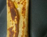 A picture of step 4 of Schezwan potato Frankie.