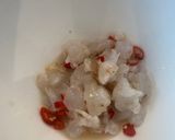 A picture of step 1 of Seafood Ceviche - Truly special and amazing.