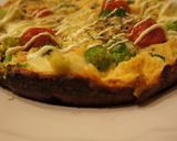 A picture of step 3 of 10 Minute Broccoli Quiche in a Frying Pan.