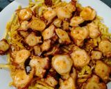 Foto del paso 4 de la receta: Pulpo picante con patatas paja
