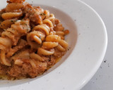Foto del paso 5 de la receta: Espirales con salsa cremosa de butifarra y pisto