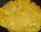 A picture of step 2 of Besan pancake.