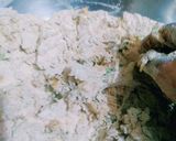 A picture of step 2 of Brinjal paratha.