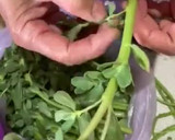 Foto del paso 2 de la receta: Verdolagas con Carne de Cerdo en Salsa Verde