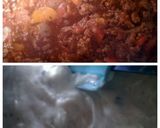 A picture of step 2 of Mandys Irish lasagna.