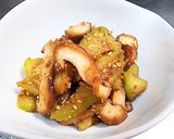 A picture of step 5 of Autumn Eggplant & Shiitake Mushrooms with a Sesame Sauce.