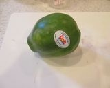 A picture of step 1 of Papaya Champuru (Okinawan Stir-Fry Dish).