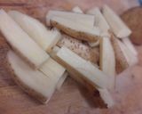 A picture of step 2 of Bacon roasted potato wedges.