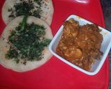 A picture of step 38 of Kulcha and bhuna chicken masala.