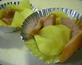 A picture of step 2 of Sausage and Potato Baked with Cheese and Mayonnaise For Your Bento.