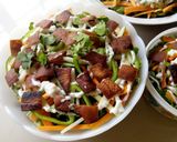 A picture of step 2 of Fattoush salad.