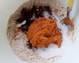 A picture of step 4 of Vickys Cinnamon Pumpkin Halloween Scones, GF DF EF SF NF.