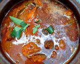 A picture of step 7 of Kerala sardine fish curry.