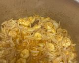 A picture of step 3 of Prawn biriyani/shrimp biriyani.