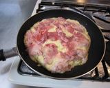 A picture of step 3 of Satoimo Taro Root Okonomiyaki.