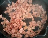 A picture of step 1 of Taylor ham egg and cheese bureto.