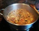 Foto del paso 7 de la receta Arroz con pollo y jamón curado con setas y tomate secos