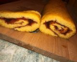 Piskótatekercs 🤫🍑🍓 recept fázis 5 fotója