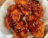 รูปขั้นตอนการทำที่ 3 ของ ไก่ทอดซอสเผ็ดสไปซี่Hot Chicken flavor sauce🍗🌶style by barbie👩🏼‍🍳