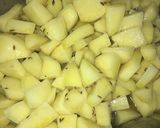 A picture of step 3 of Achari Aloo.
