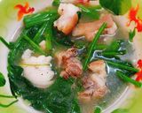 Hình bước làm 2 của món Cải bó xôi nấu thịt heo