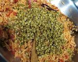A picture of step 6 of Moong pulav.