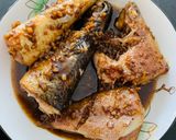 Hình bước làm 2 của món Cá róc và cá chuồn trứng sốt teriyaki