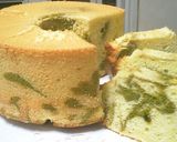 A picture of step 17 of Matcha Green Tea Marbled Chiffon Cake.