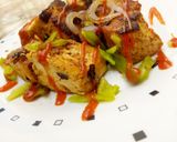 A picture of step 2 of Pan grilled tofuu.