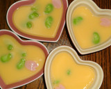 A picture of step 6 of Simple Chawan-mushi (Steamed Egg Custard) with Cherry Blossoms & Fava Beans.