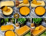 A picture of step 3 of No Bake Eggless No Gelatin No Agar agar Three Layer Mango Cheesecake.