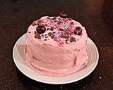 A picture of step 13 of Cherry Vanilla Layer Cake.