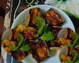 A picture of step 3 of Green brinjal fry.
