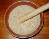 A picture of step 1 of White Sesame, Black Sesame, and Golden Sesame Tofu.