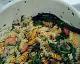 A picture of step 3 of Lamb and sausage pasta.