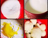 A picture of step 1 of Mawa puri.