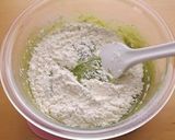 A picture of step 4 of Matcha Pound Cake with Sweet Chestnuts.