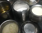 A picture of step 1 of Eggless cake.