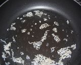 A picture of step 2 of Jako (Semi-Dried Baby Sardines) and Mizuna Pasta.