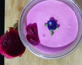 A picture of step 4 of Dragon fruit non cheesy cheese cake.