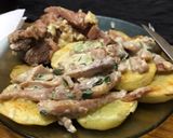 Foto del paso 4 de la receta: Carne al horno casi rellena😂 con papas al horno con crema 😍